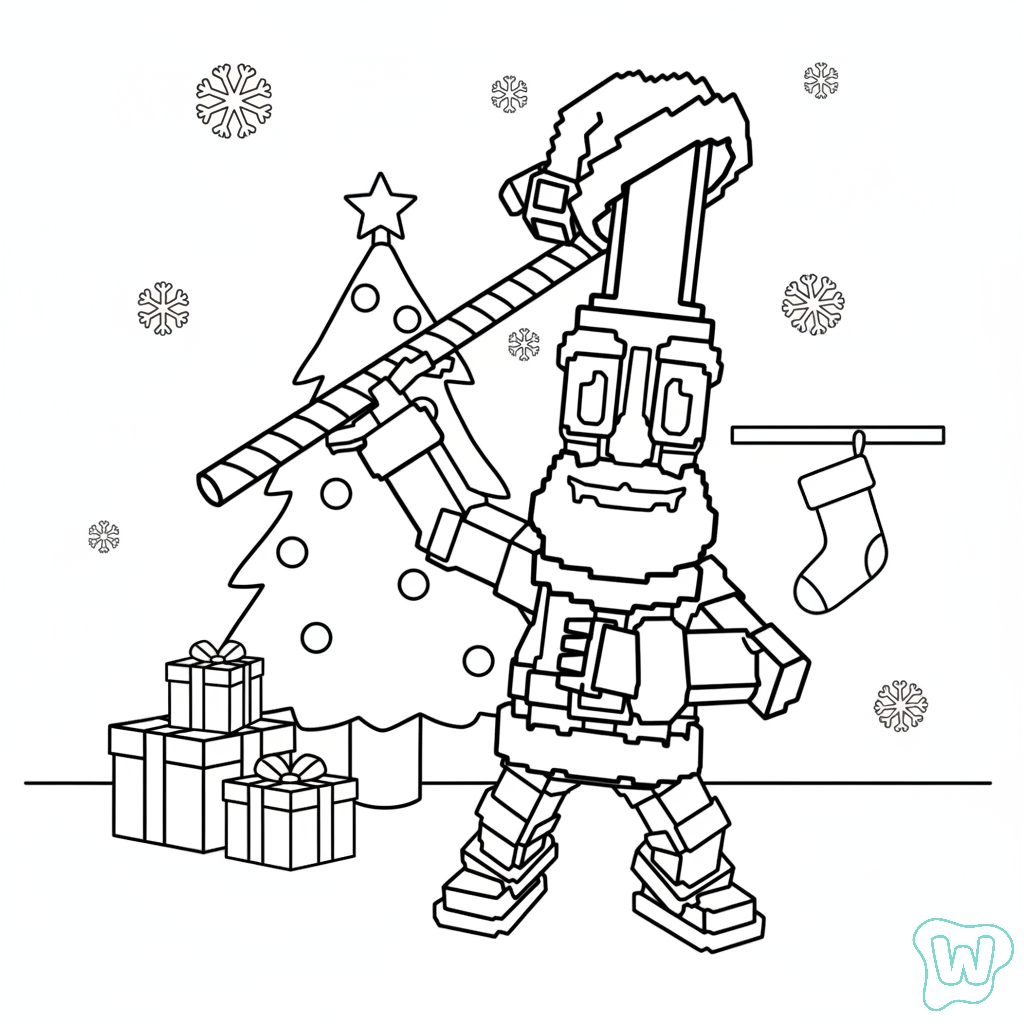 Ho Ho Ho Sahur páginas para colorear para adultos