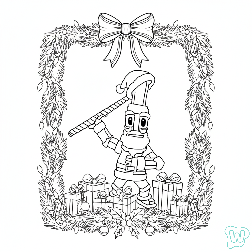 Ho Ho Ho Sahur páginas para colorear para imprimir 1