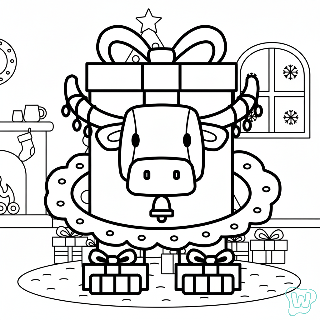 páginas para colorear imprimibles gratis La Vacca Prese Presente