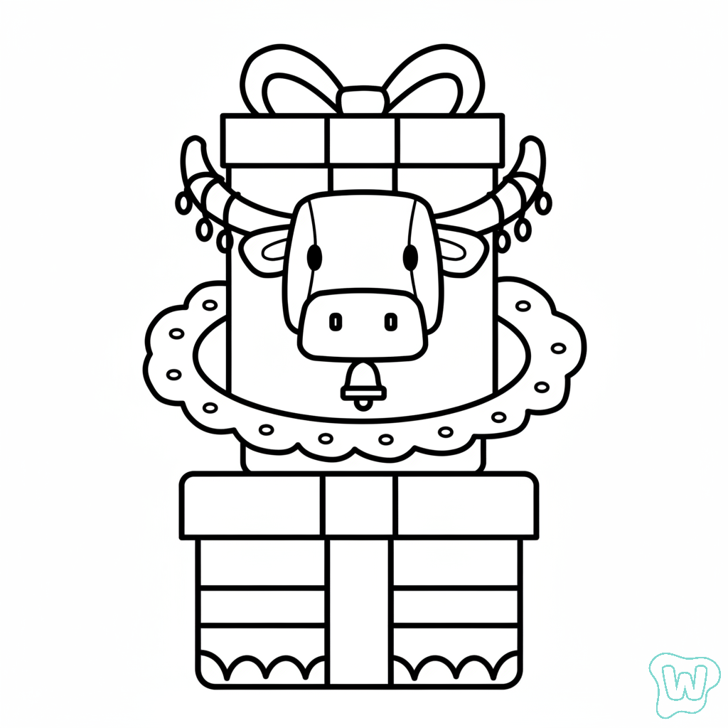 La Vacca Prese Presente dibujos para colorear  y Imprimir PDF gratis 1