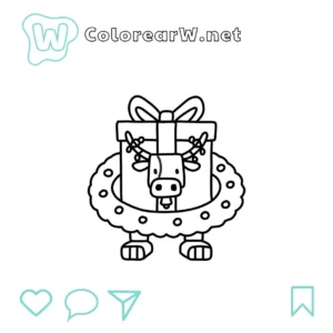 La Vacca Prese Presente para colorear (PDF para imprimir gratis) thumbnail