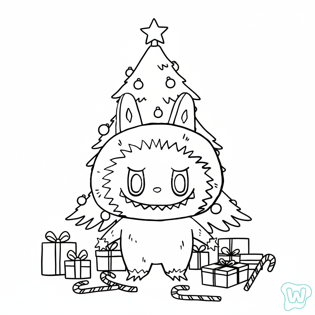 Labubu dibujos para colorear