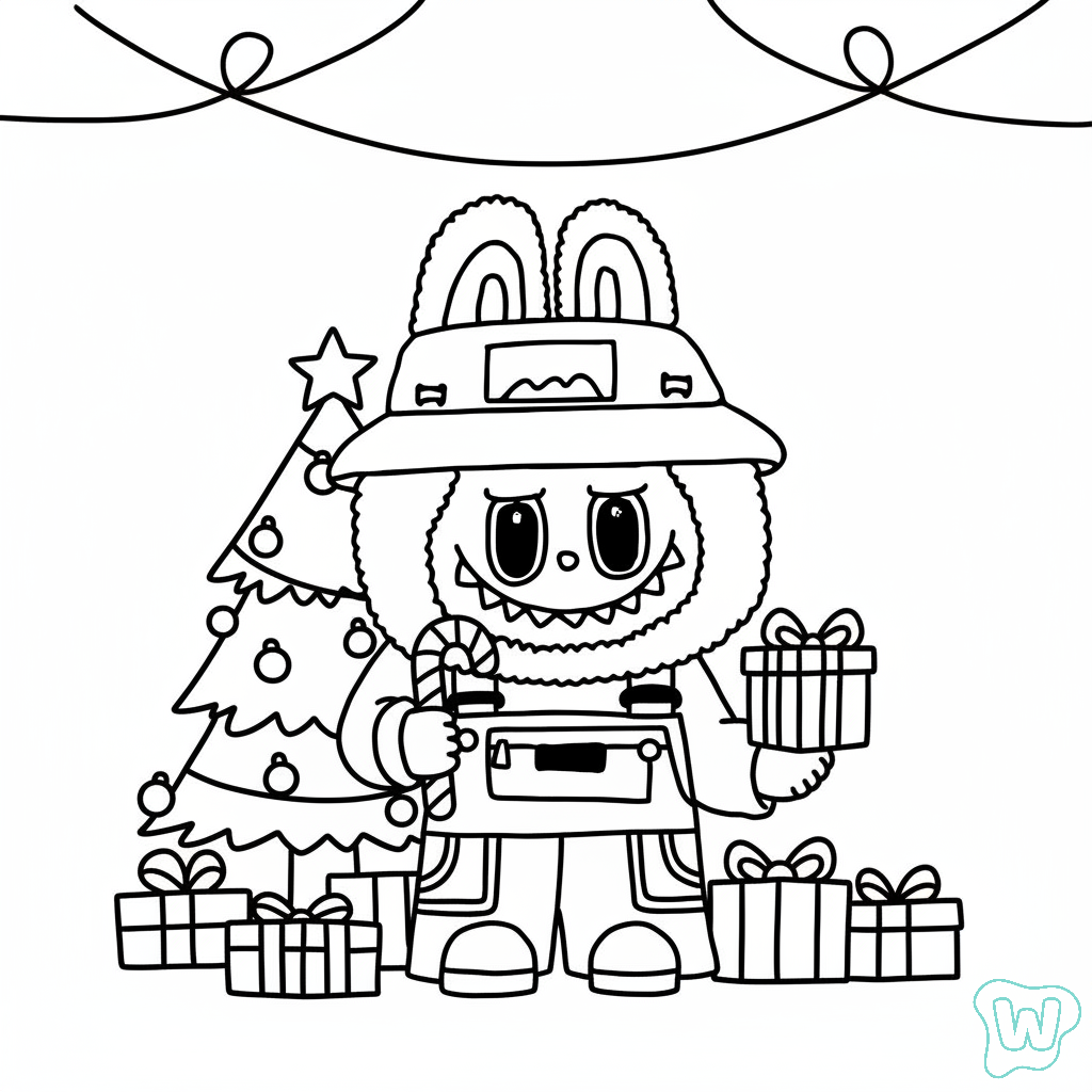 Labubu páginas para colorear para niños