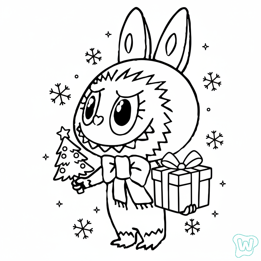 páginas para colorear gratis Labubu pdf