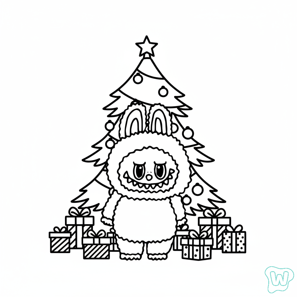 colorear y Imprimir PDF gratis Labubu