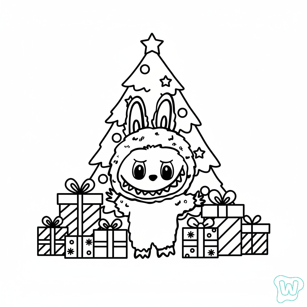 Labubu para colorear y Imprimir PDF gratis