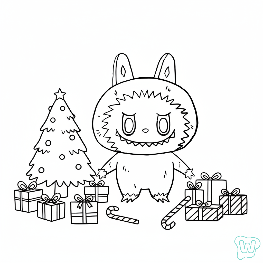 Labubu colorear y Imprimir PDF gratis