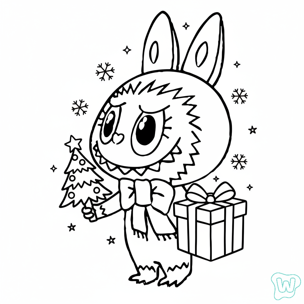 para colorear Labubu