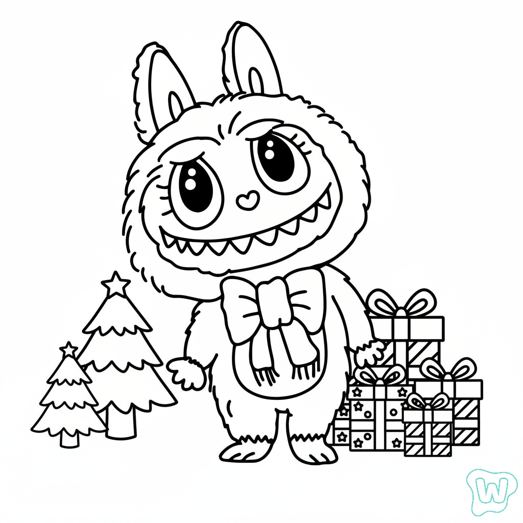 Labubu páginas para colorear pdf