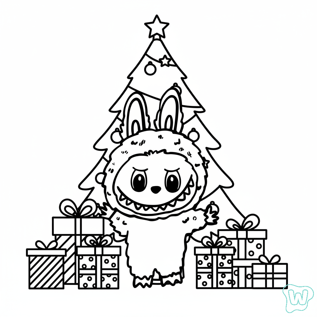 Labubu páginas para colorear para imprimir