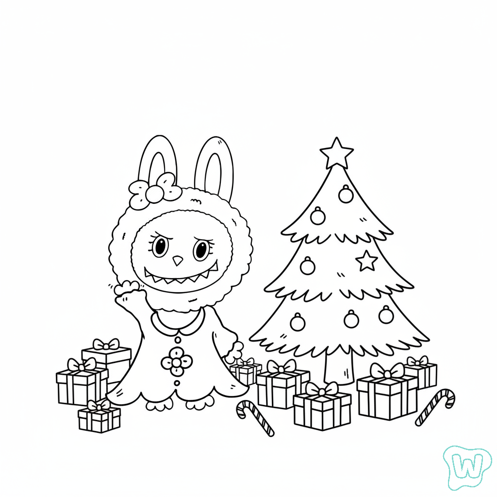 Labubu para colorear