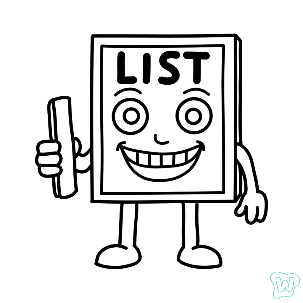 colorear y Imprimir PDF List List List Sahur