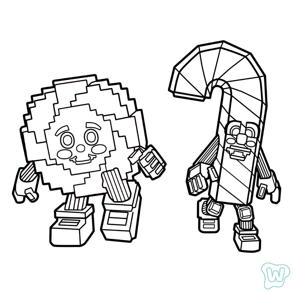 Los Candies dibujos para colorear  y Imprimir PDF gratis