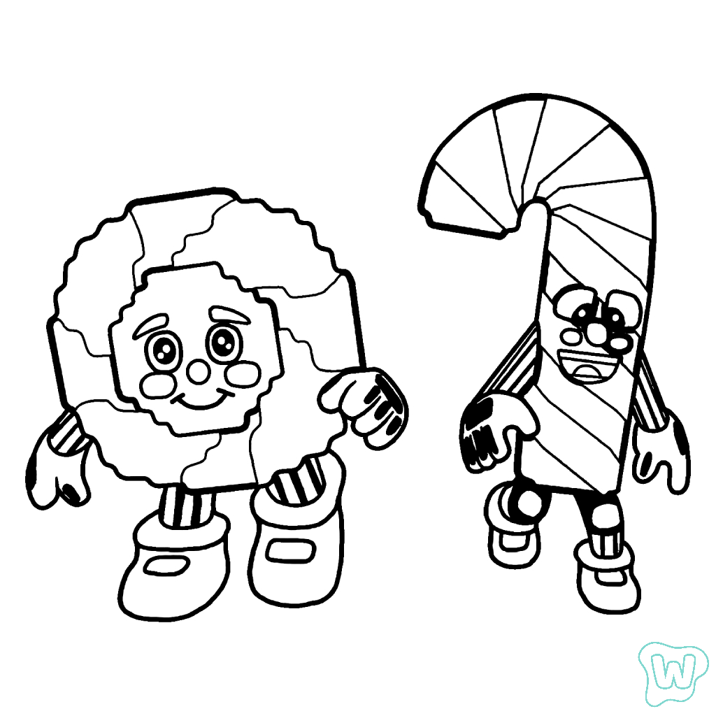 divertidas páginas para colorear Los Candies