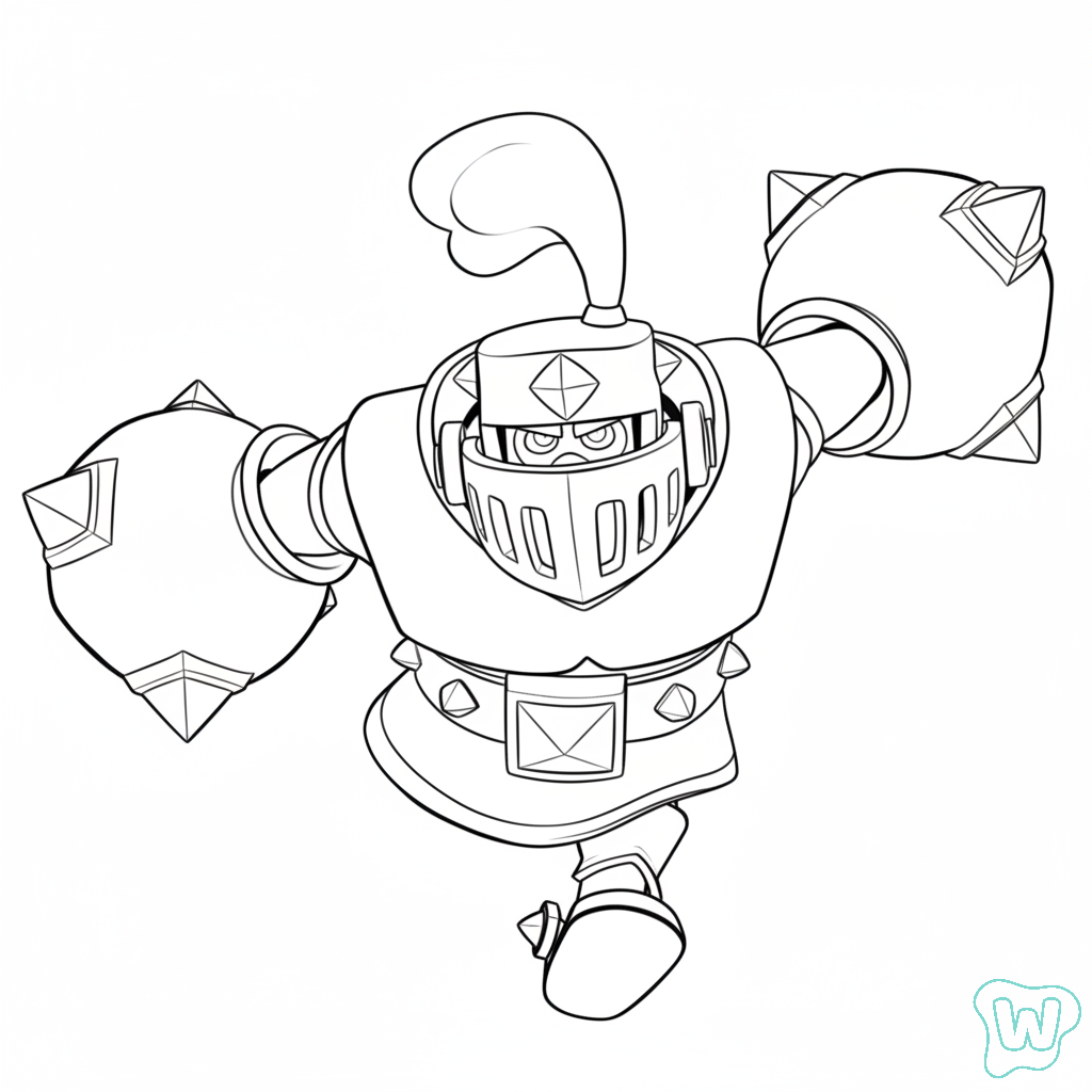 Mega Knight páginas para colorear pdf