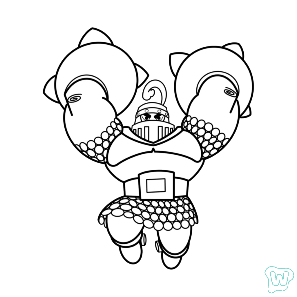 Mega Knight colorear y Imprimir PDF