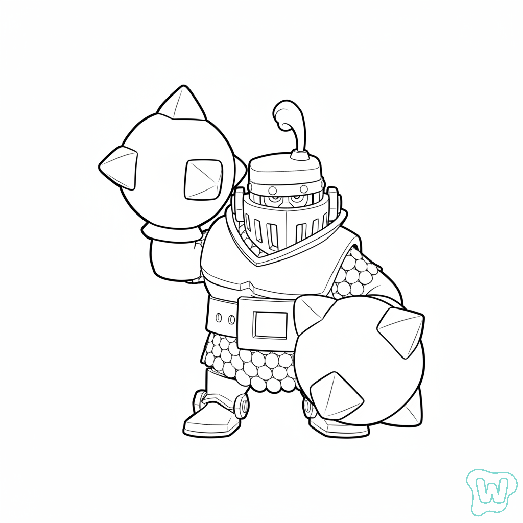 colorear páginas de Mega Knight