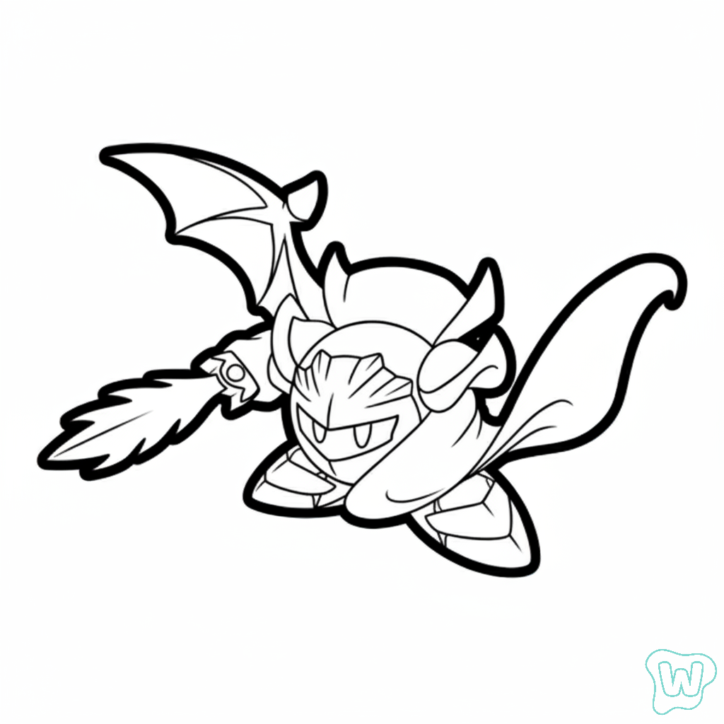 Mega Knight páginas para colorear fáciles