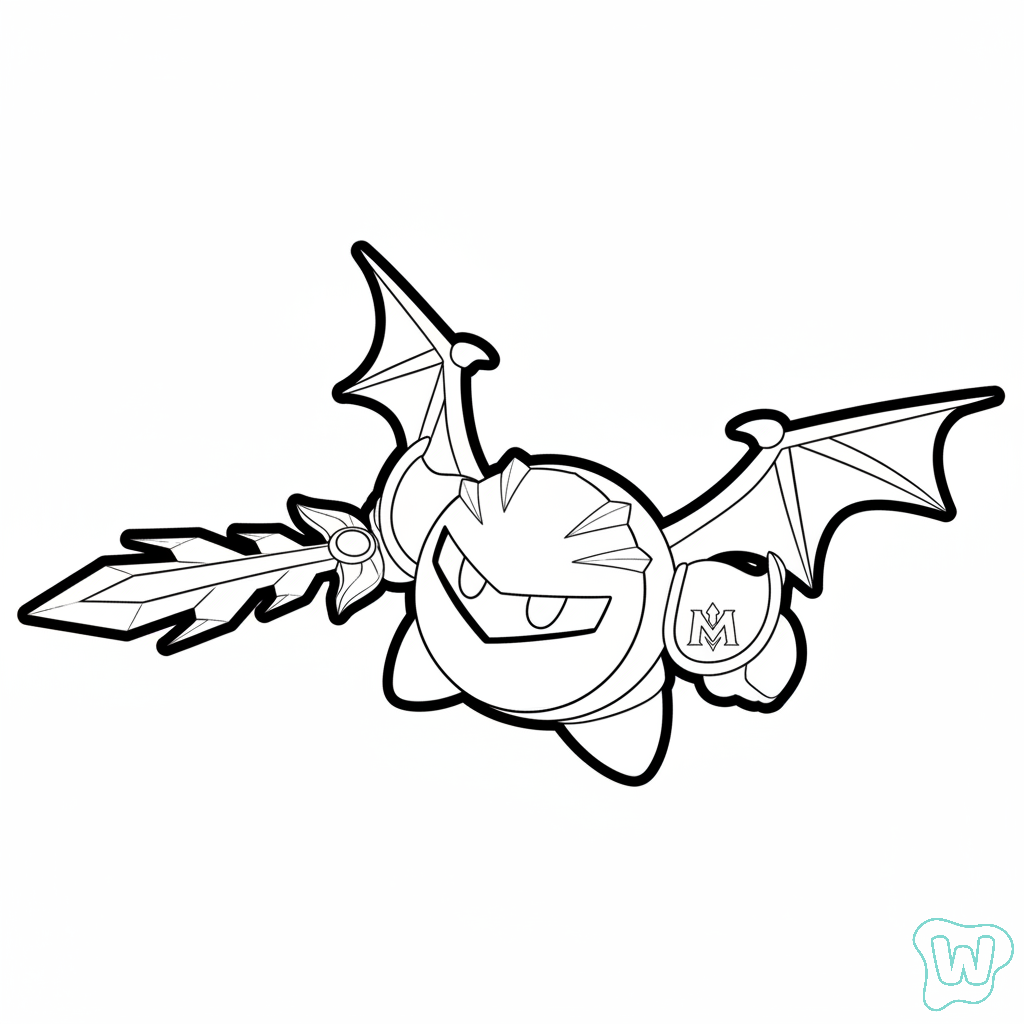 páginas para colorear para niños Mega Knight