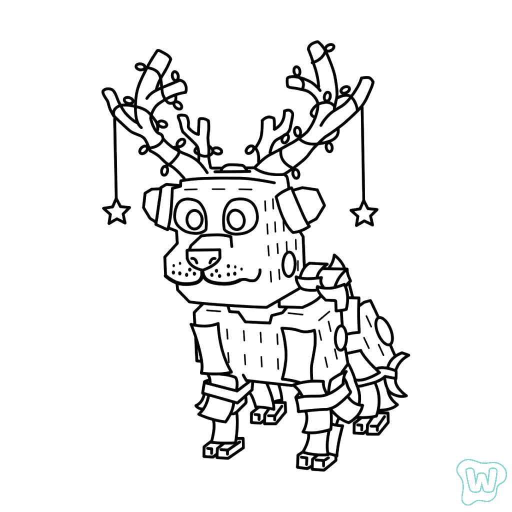 Money Money Reindeer páginas para colorear de adornos