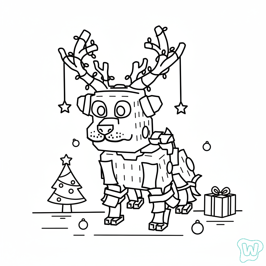 páginas para colorear imprimibles Money Money Reindeer