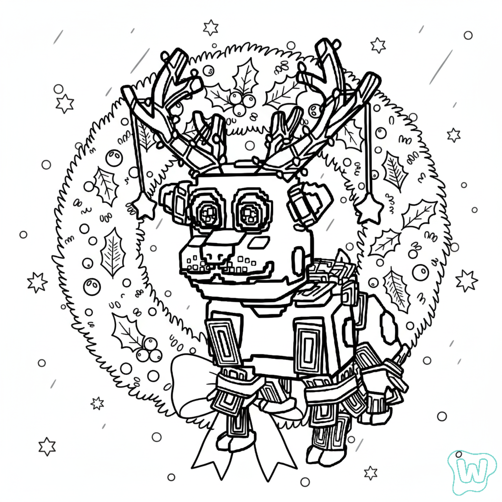 páginas para colorear de preescolar Money Money Reindeer