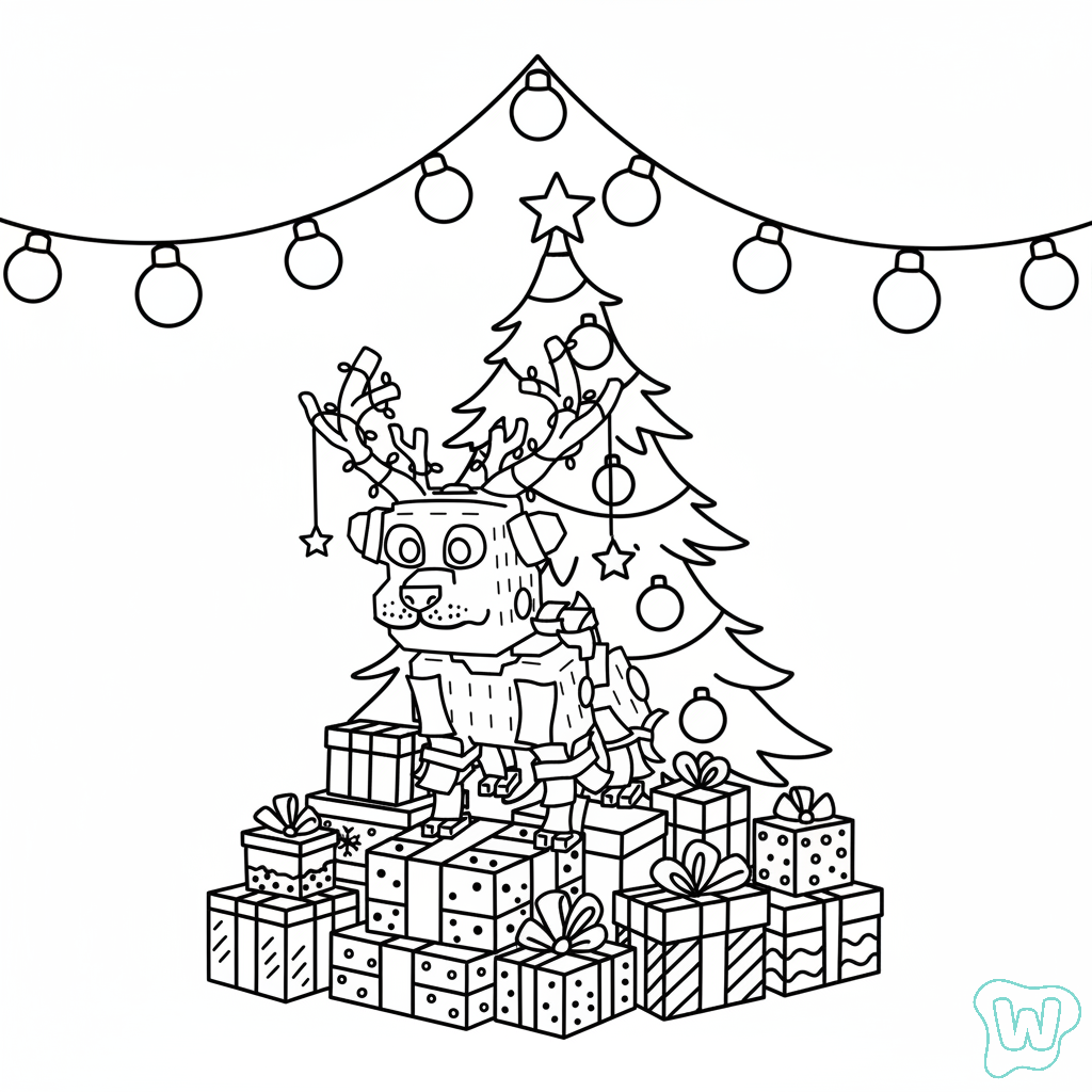 páginas para colorear kawaii lindas Money Money Reindeer