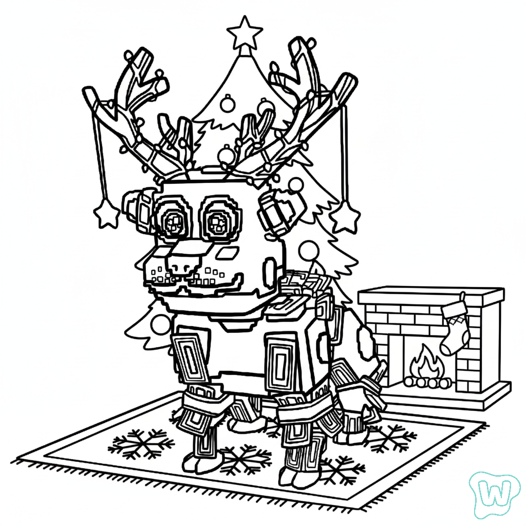 páginas para colorear detalladas de Money Money Reindeer