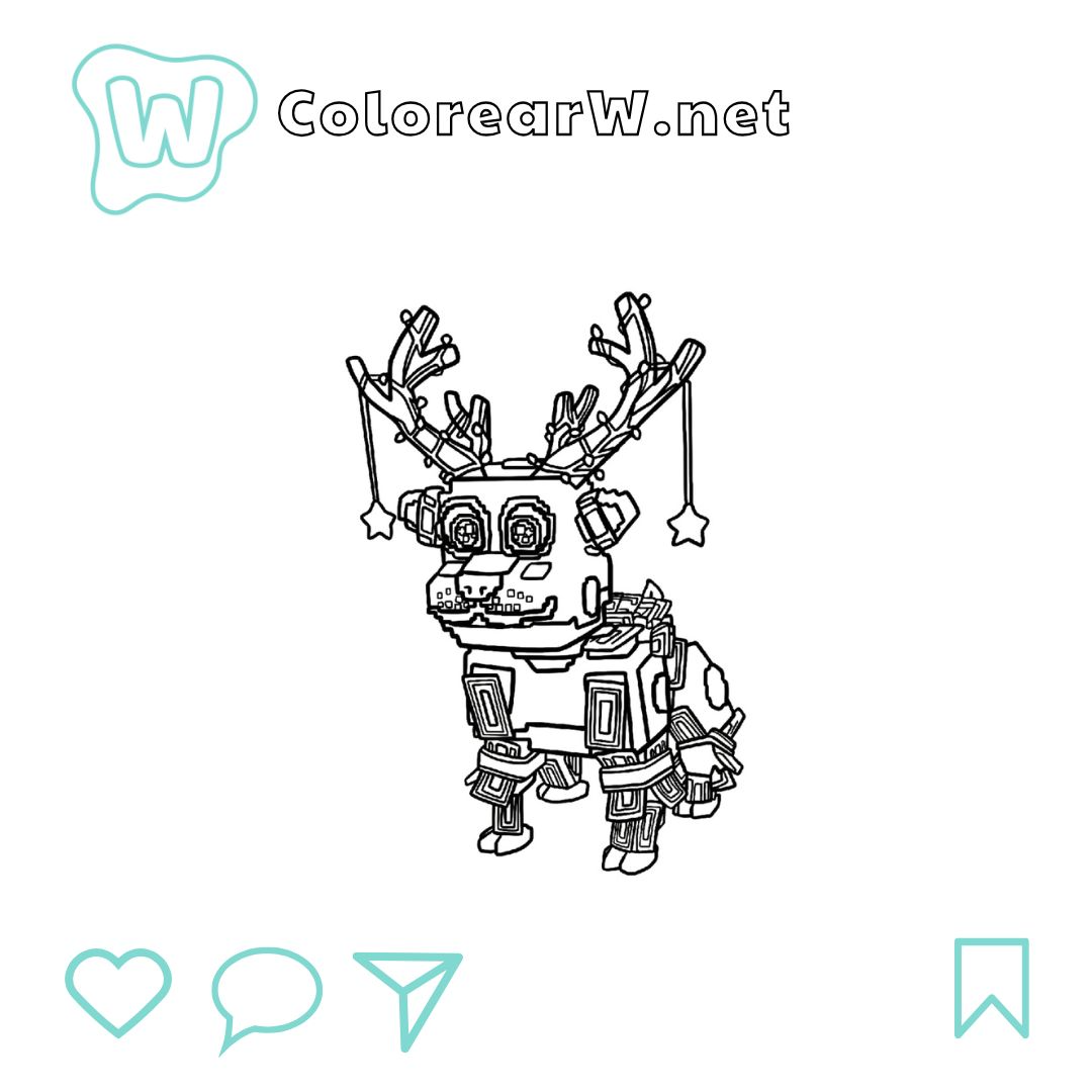 Money Money Reindeer para colorear (PDF para imprimir gratis) thumbnail