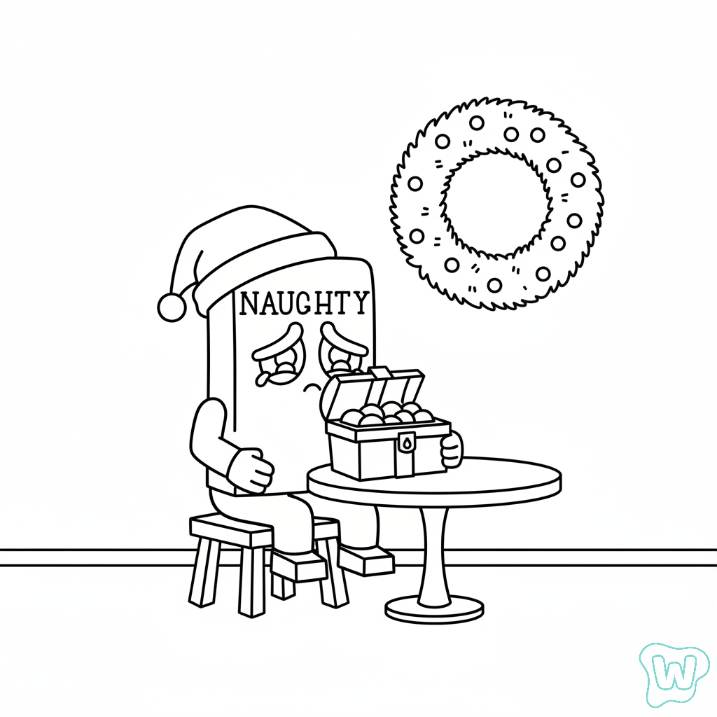 páginas para colorear gratis Naughty Naughty