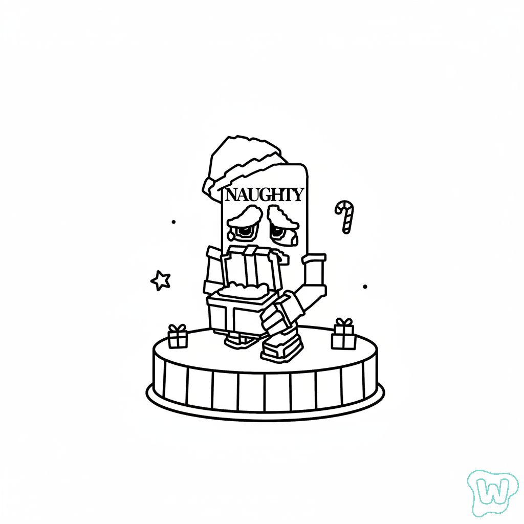 Naughty Naughty páginas para colorear de adornos