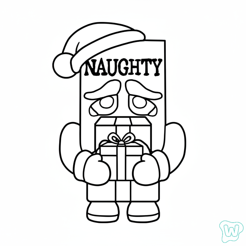 páginas para colorear de árboles Naughty Naughty gratis