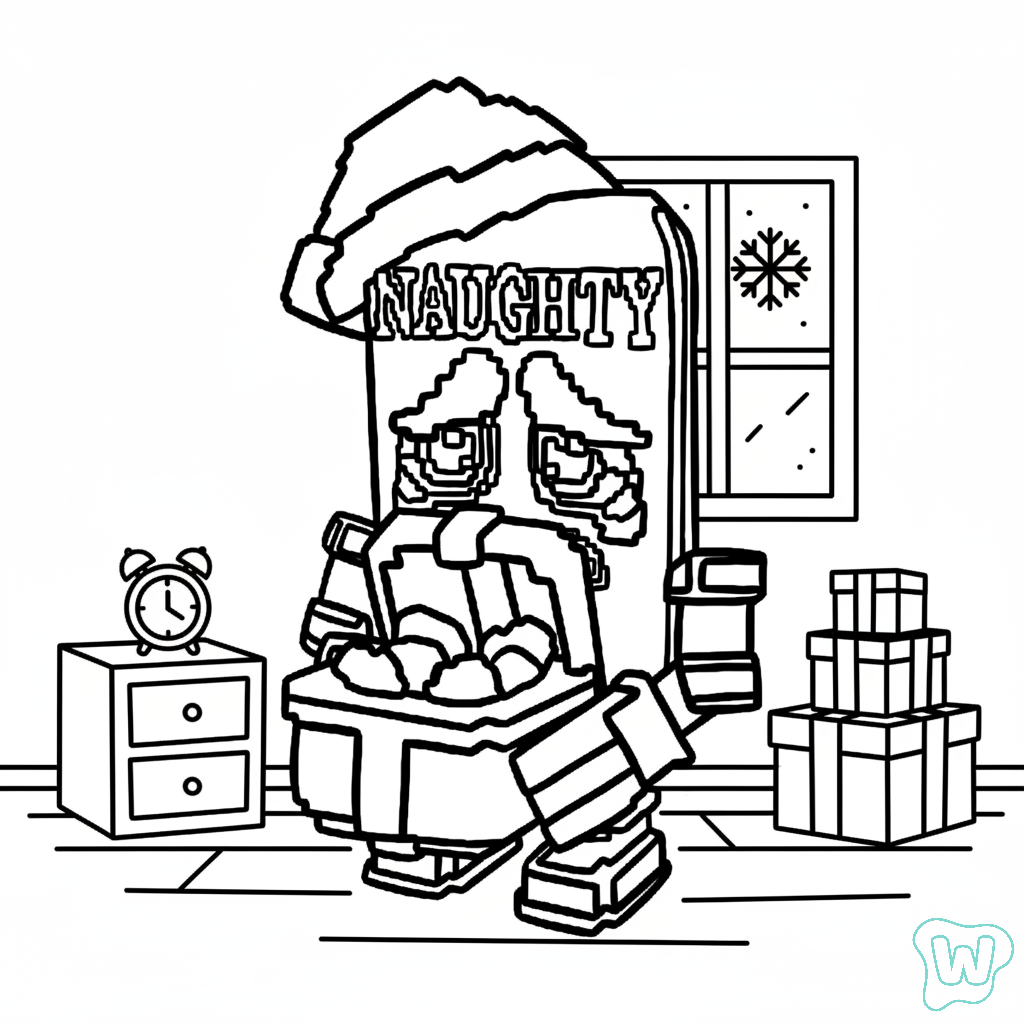 Naughty Naughty colorear y Imprimir PDF gratis