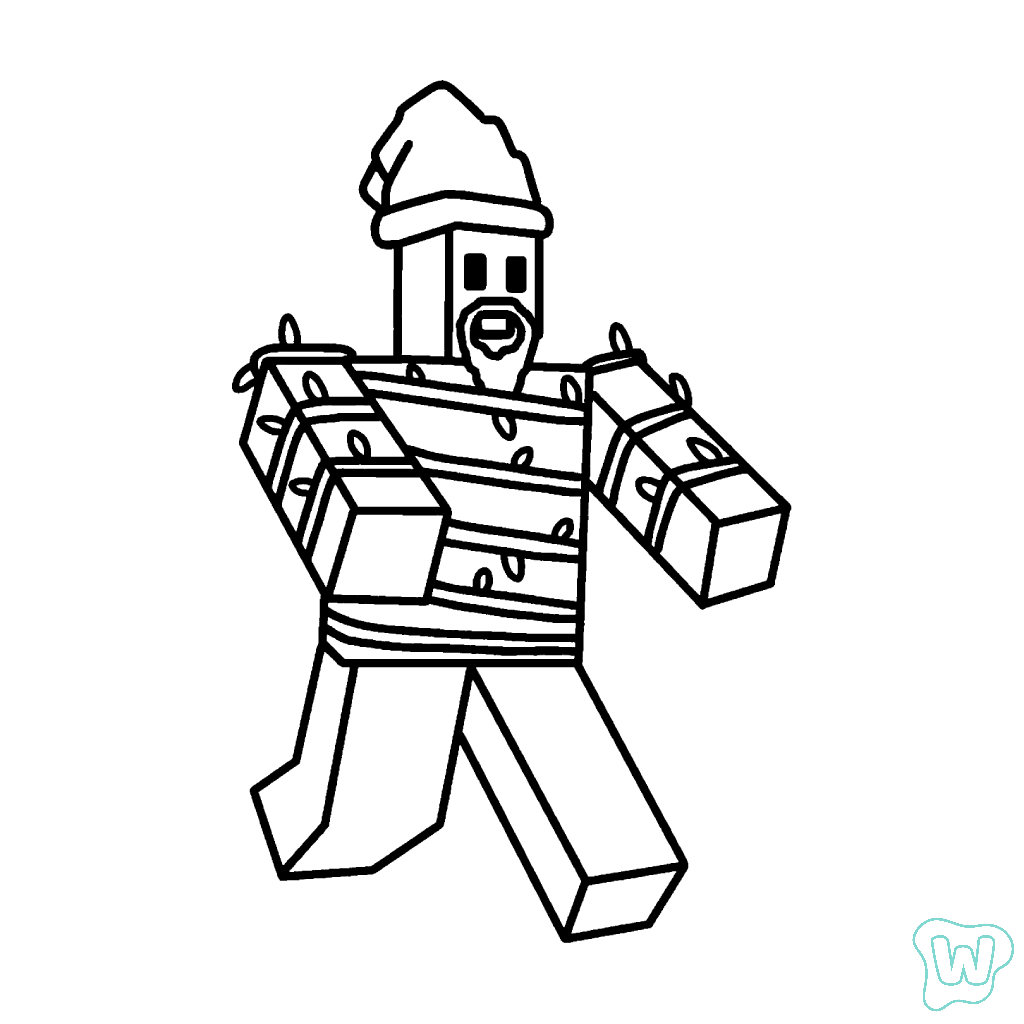 páginas para colorear gratis Noobini Santanini para adultos