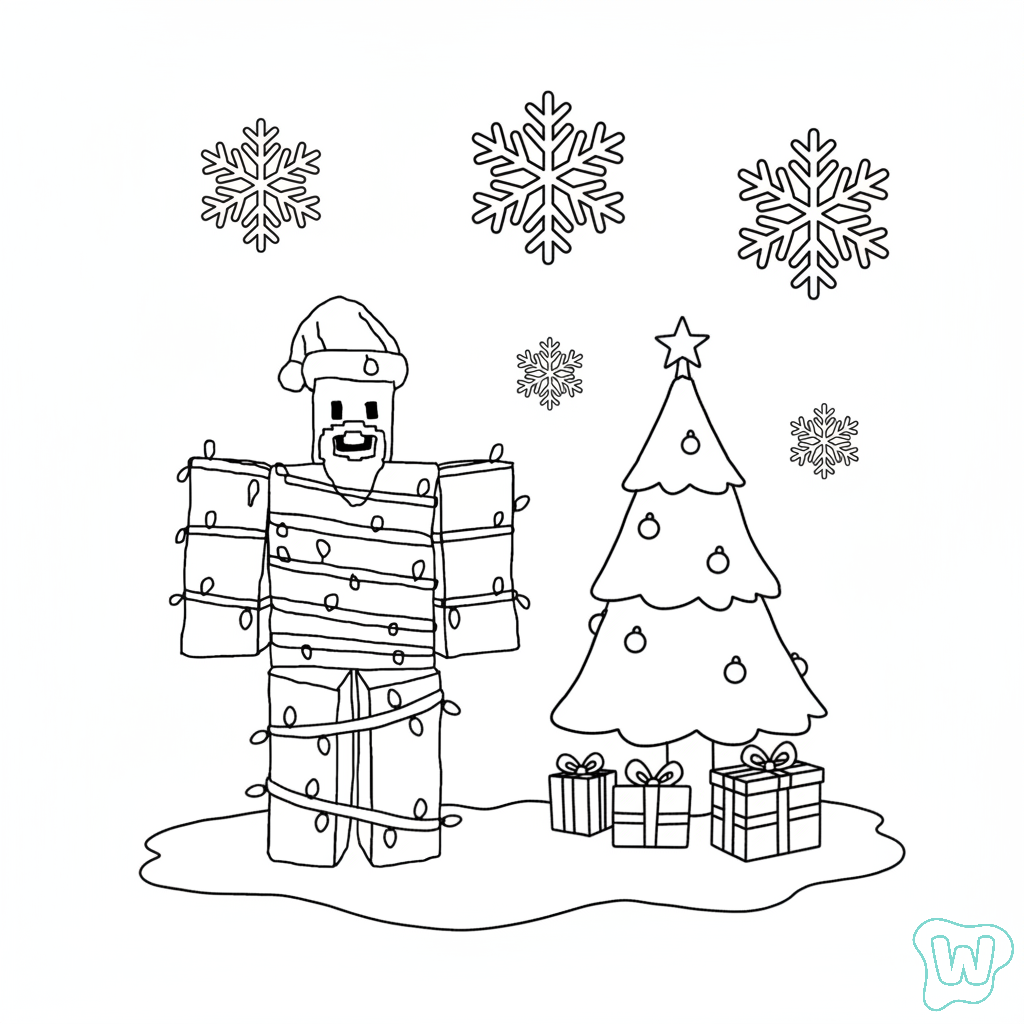 Noobini Santanini adornos para colorear 1