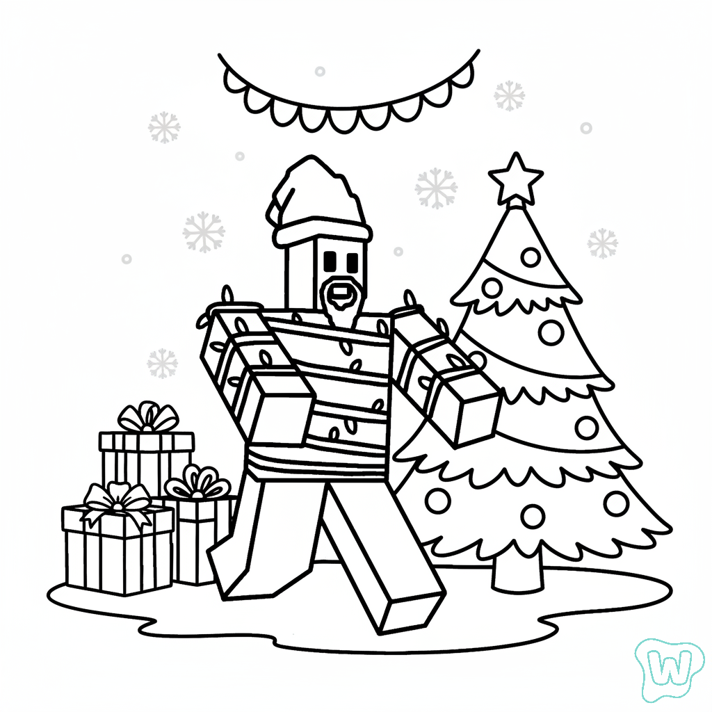 dibujos para colorear Noobini Santanini