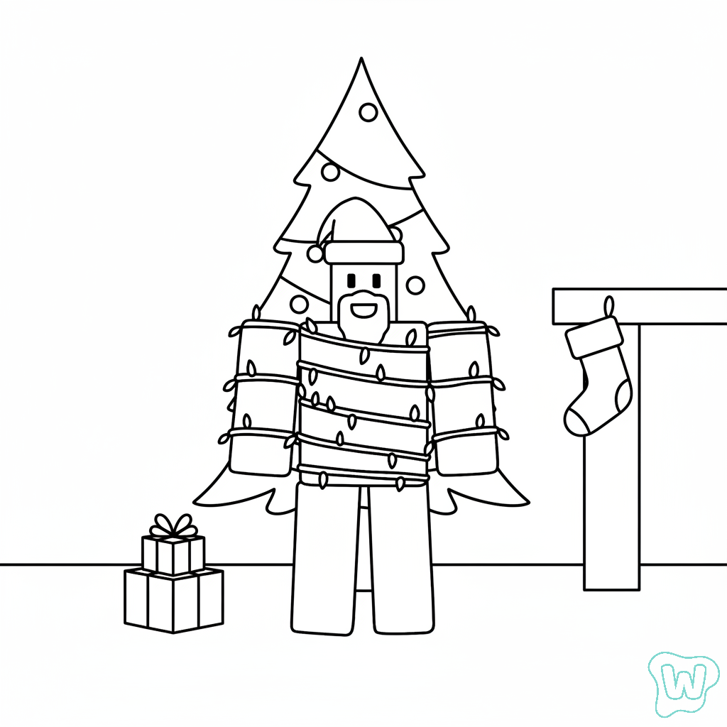 páginas para colorear Noobini Santanini imprimibles gratis