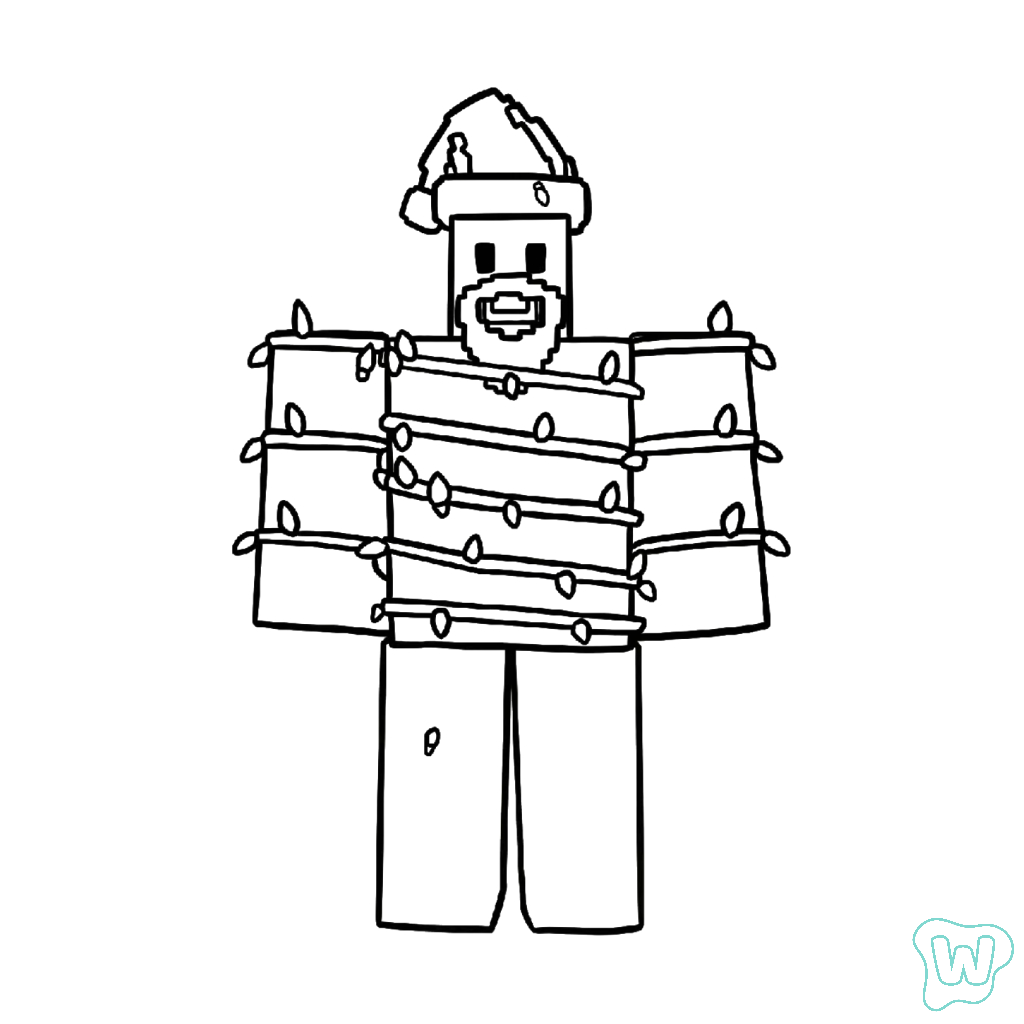 páginas para colorear gratis Noobini Santanini