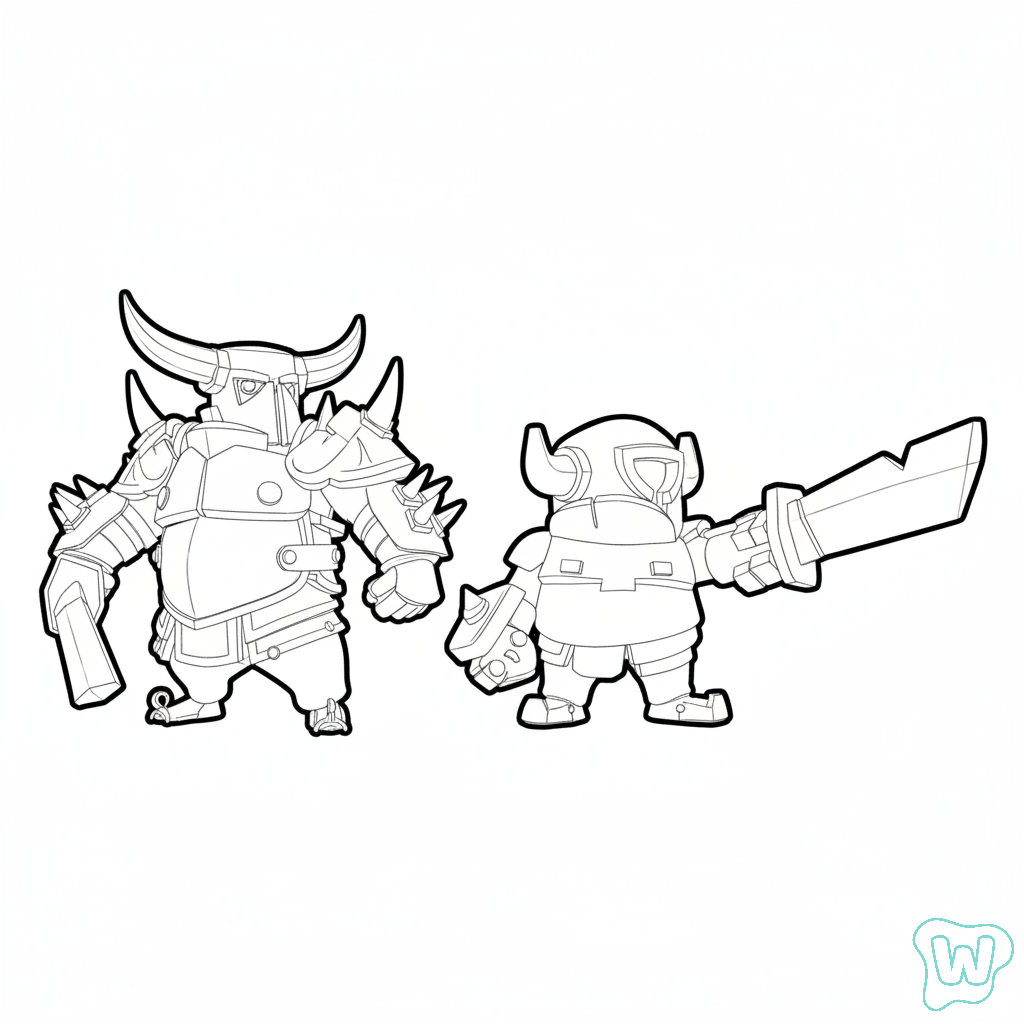 páginas para colorear para niños P.E.K.K.A