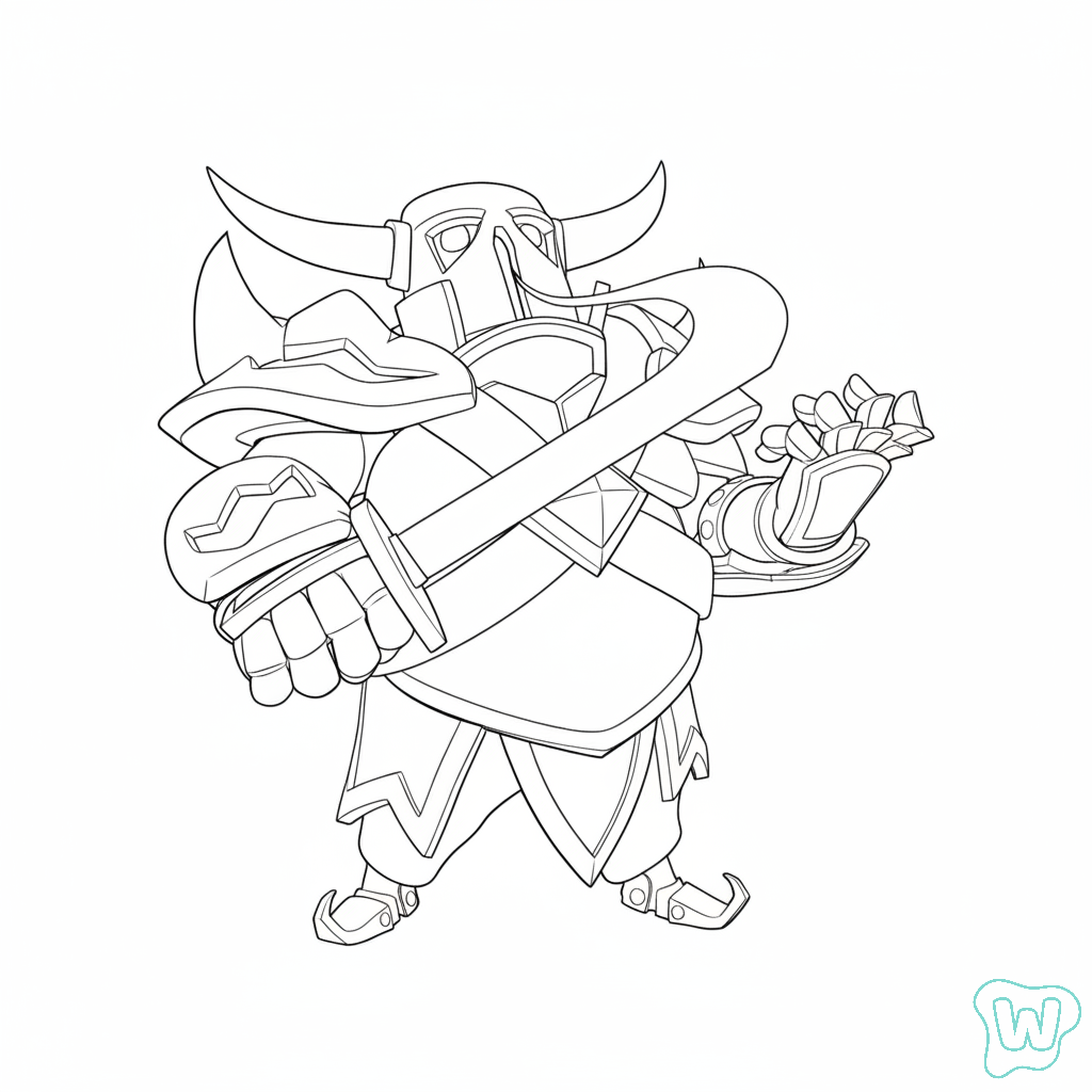 P.E.K.K.A páginas para colorear de adornos