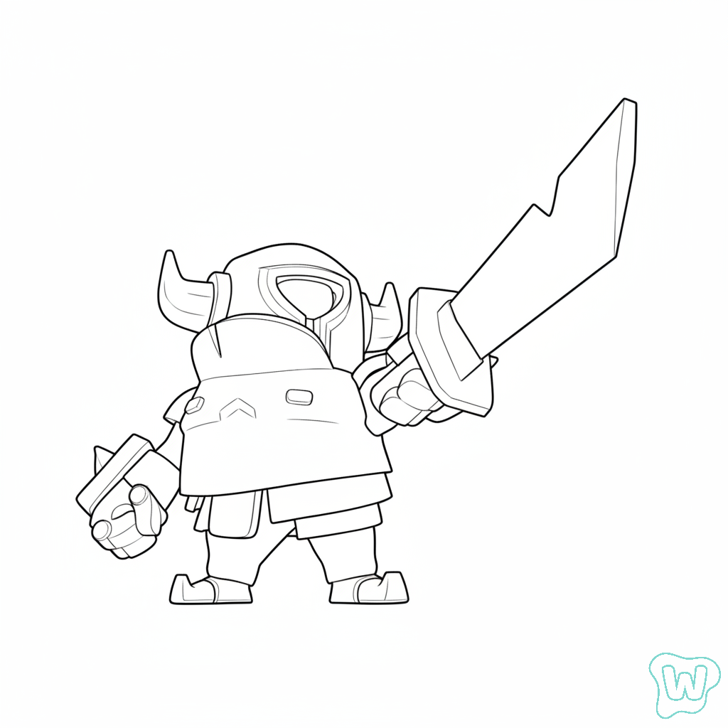 divertidas páginas para colorear P.E.K.K.A