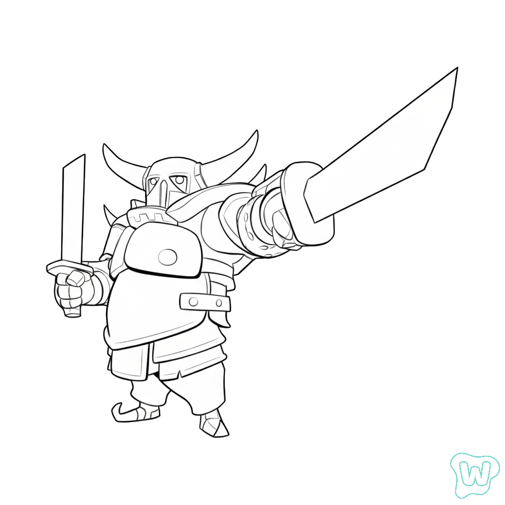 páginas para colorear fáciles de P.E.K.K.A