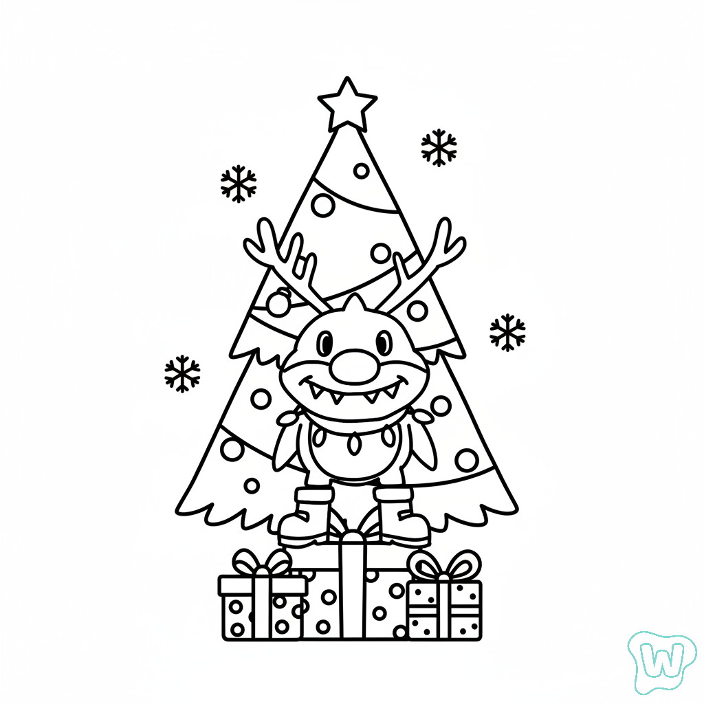 Reindeer Tralala páginas para colorear para imprimir 1