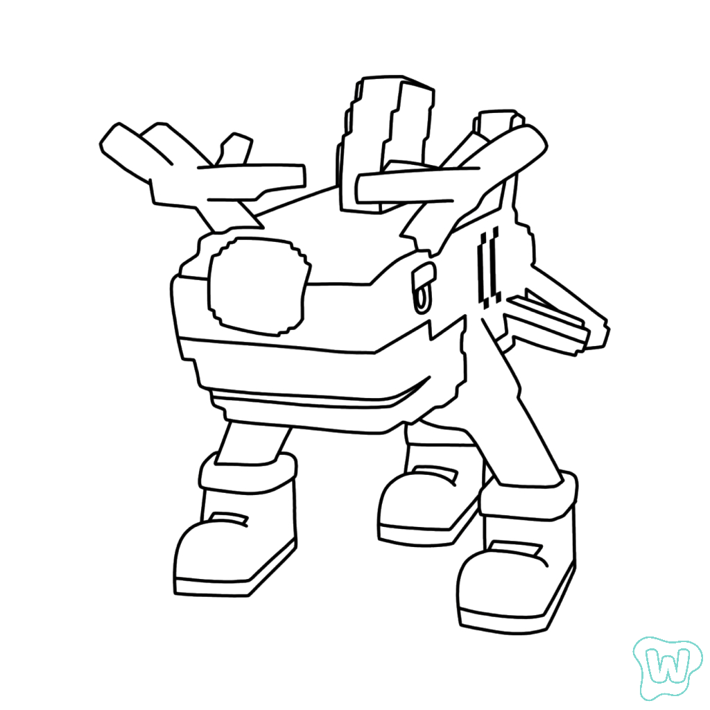 páginas para colorear imprimibles Reindeer Tralala