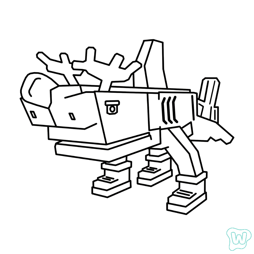 colorear y Imprimir PDF Reindeer Tralala