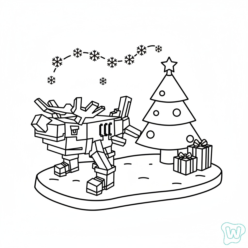 colorear y Imprimir PDF gratis Reindeer Tralala