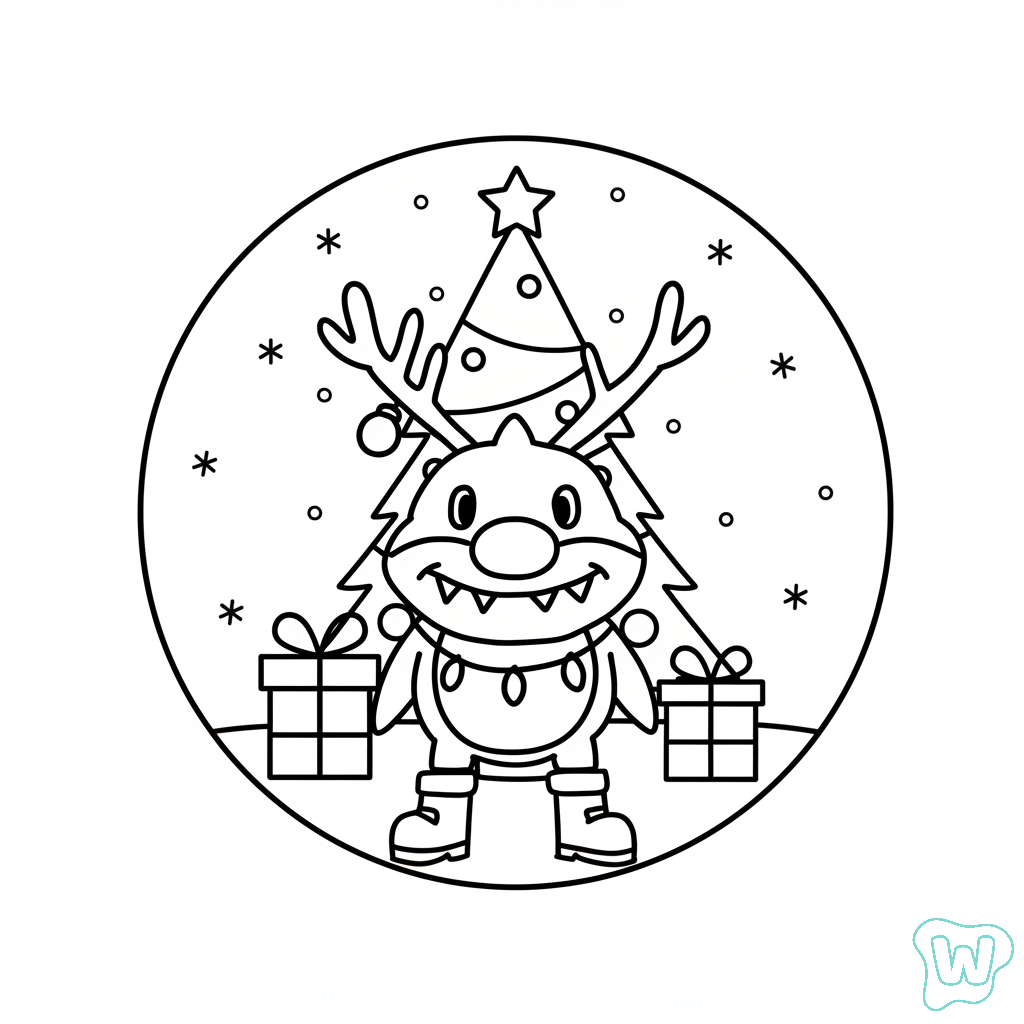 Reindeer Tralala páginas para colorear gratis 1