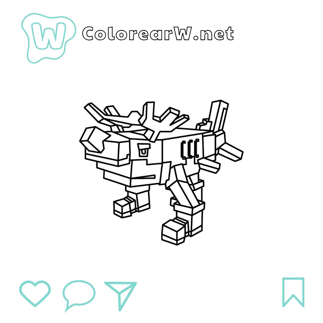 Reindeer Tralala para colorear (PDF para imprimir gratis) thumbnail