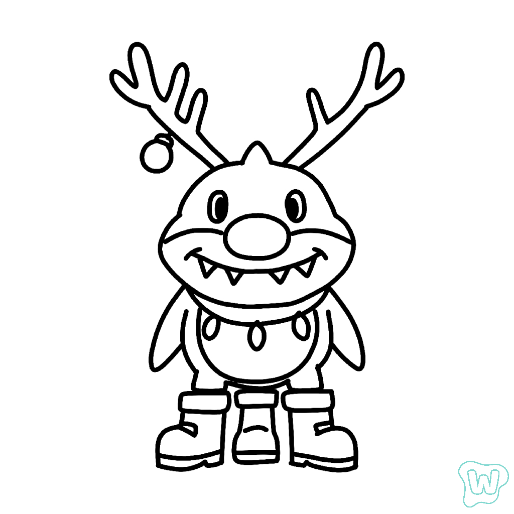 dibujos para colorear grinch Reindeer Tralala 1