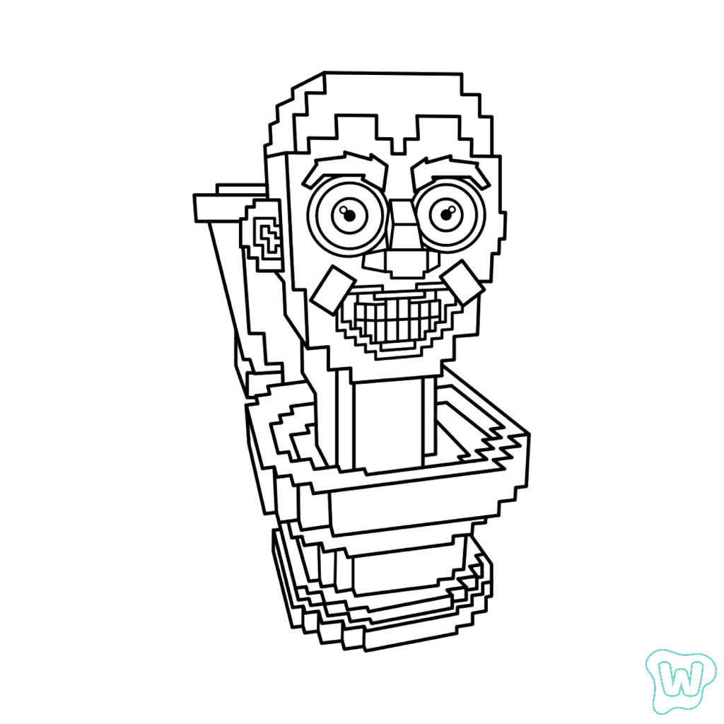 Skibidi Toilet Brainrot páginas para colorear